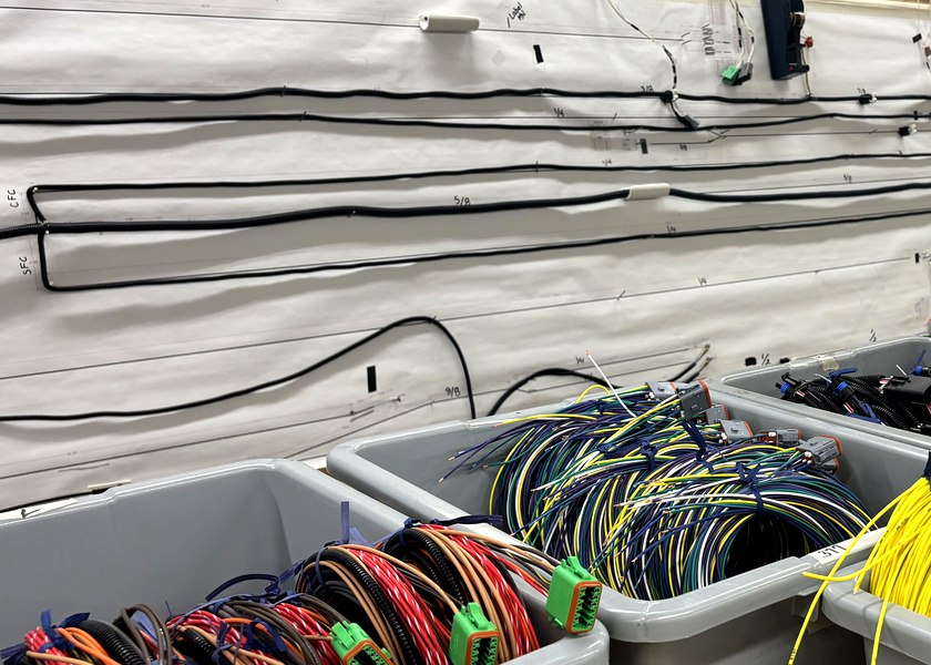 QCS shop floor — wire harness production in Kansas City, MO